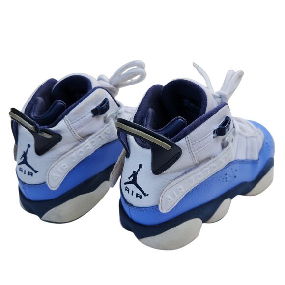 Air Jordan 6 Rings GG UNC White Blue 323399-115 Sneakers Shoes 4Y - Picture 6 of 10